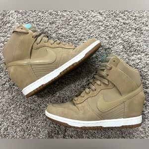 Nike Dunk Sky Hi Hidden Heel Wedge-Desert Camo Gum- size 6.5